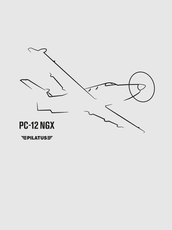 Pilatus PC-12 car glue small